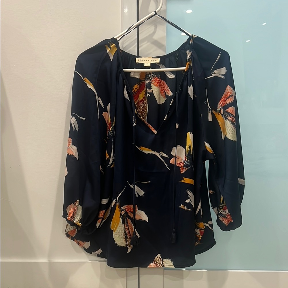 Women's Floral Blouse - Black